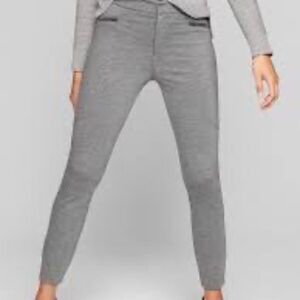 Athleta Grey Ponte Moto Leggings Pants Sz 10